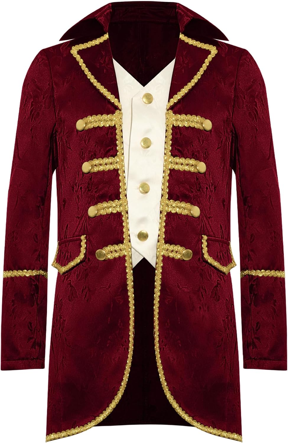 Kids Boys Historical Renaissance Steampunk Gothic Tailcoat Long Sleeve Victorian Style Jacket Coat