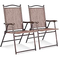 Algopix Similar Product 10 - Giantex Set of 2 Patio Folding Chairs
