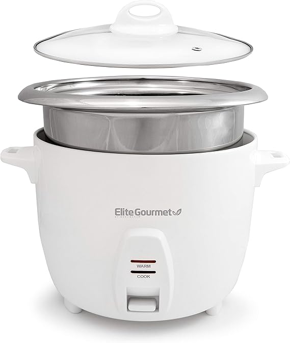 Elite Gourmet ERC2020 Electric Rice Cooker with Stainless
