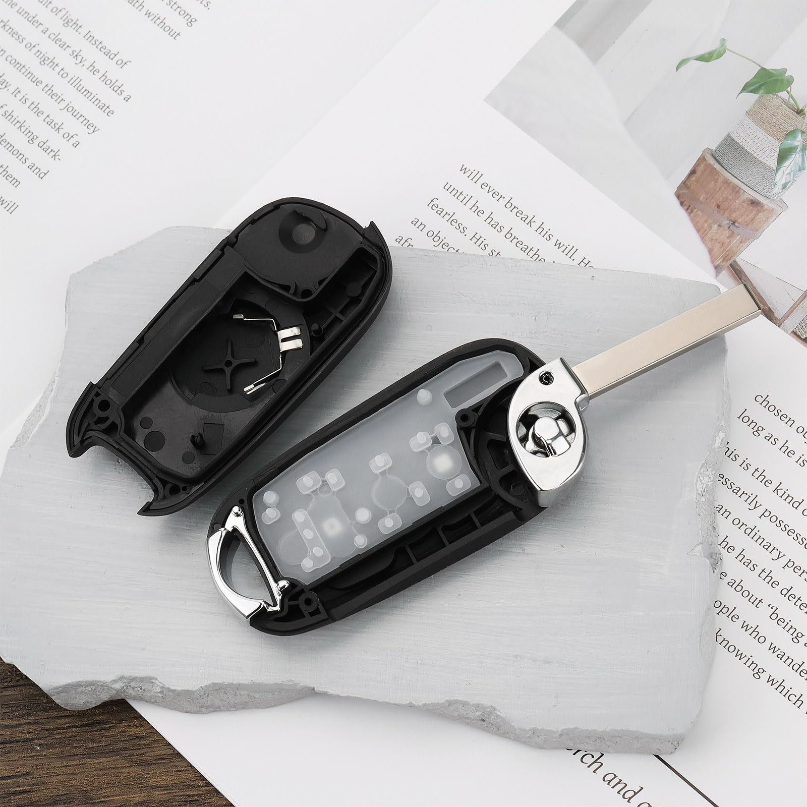 2 Tasti Cover Guscio Chiave Auto Con Coprichiave Silicone Per Aveo - Foto 11