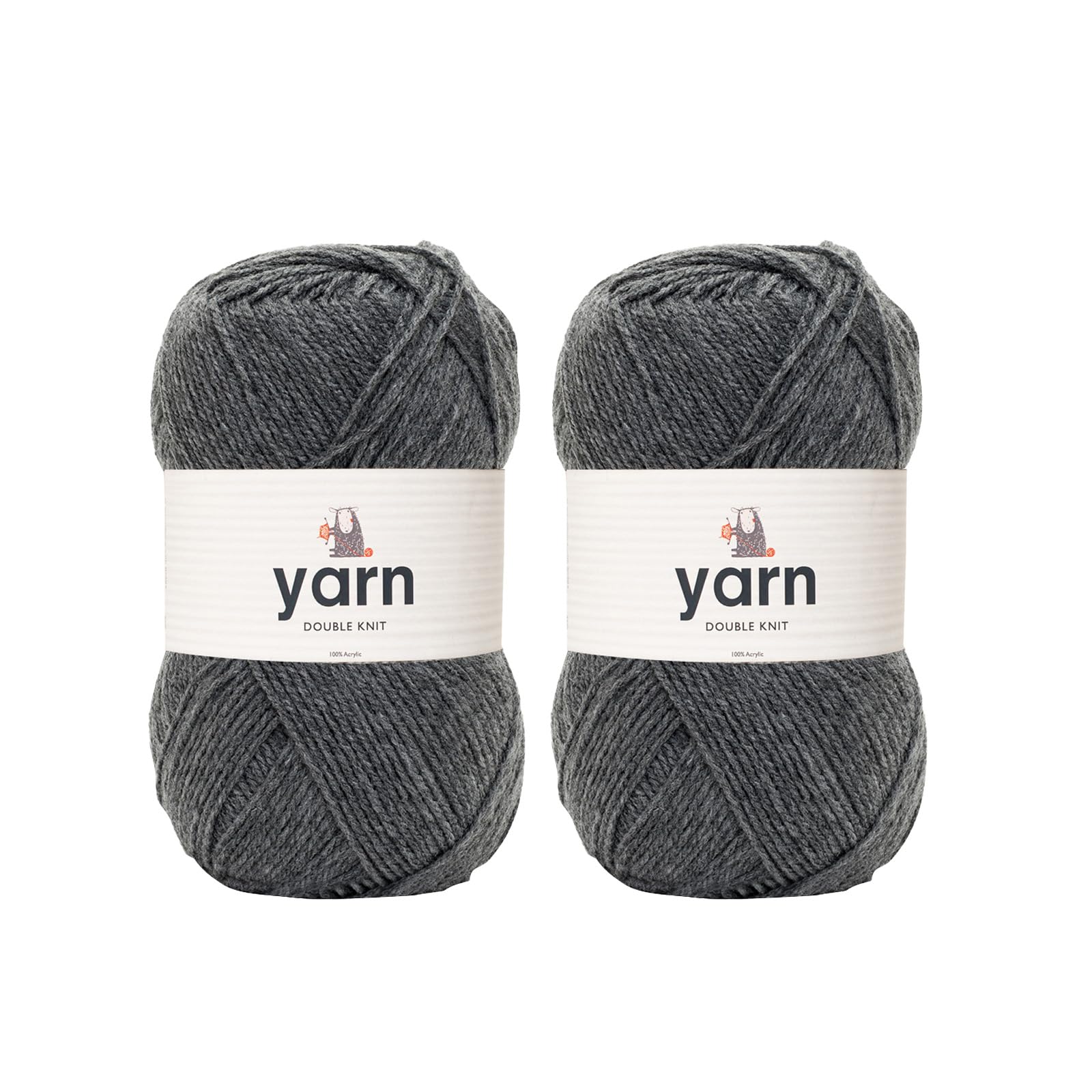 KORBOND DK Black Yarn - 100g Acrylic Wool - Lightweight, Hypoallergenic & Durable Double Knit Crochet Yarn Knitting Wool (290m Total) — view 49