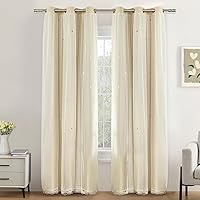 Vista 68 de XiDi Cortinas opacas para dormitorio de niñas, diseño de princesa unicornio arcoíris, 72 pulgadas de largo, rosa/azul