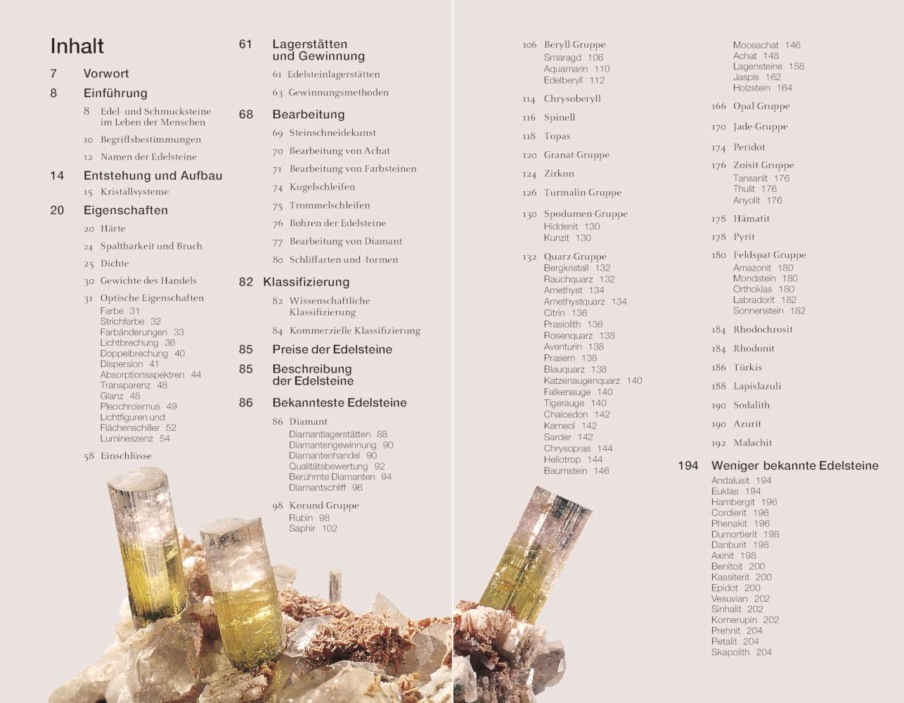 Edelsteine und Schmucksteine: Alle Arten und Varietäten 1900 Einzelstücke
