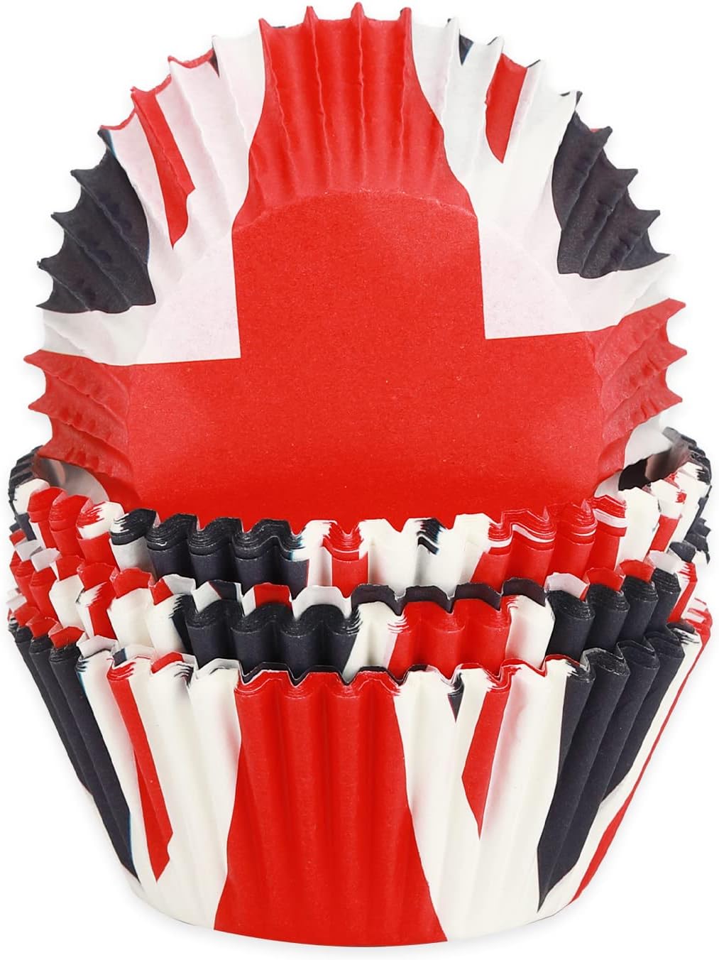 200pcs Union Jack Cupcake Cases, King Charles III Coronation Cupcake Cases Party Decorations