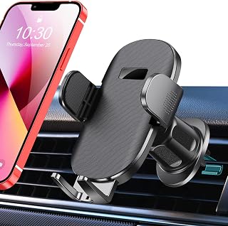 Car Phone Holder, WOCBUY Hands Free Cell Phone Holder for Car, [Upgraded Vent Clip] Universal Air Vent Car Phone Mount Holder Compatible with iPhone 14 Pro/13 Pro Max/12/11/8, Samsung S23/S22/S21