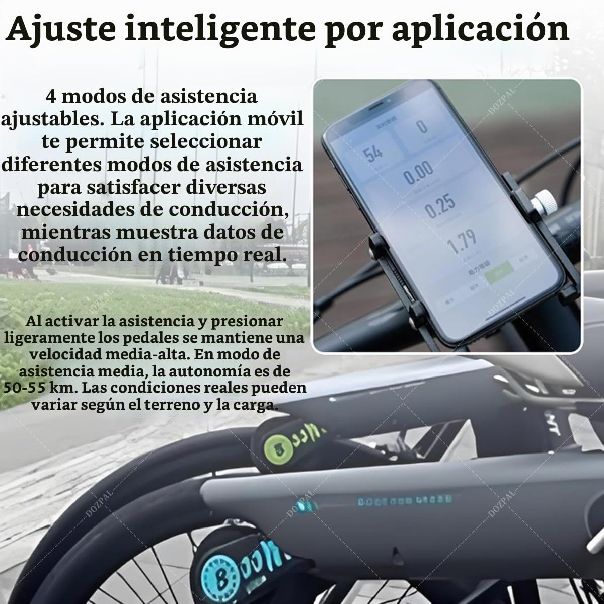 Potenciador de Asistencia eléctrica para Bicicletas (24 km/h) — Kit de conversión para la Rueda Trasera (MTB y Carretera) — Control por App + 4 Modos de Asistencia