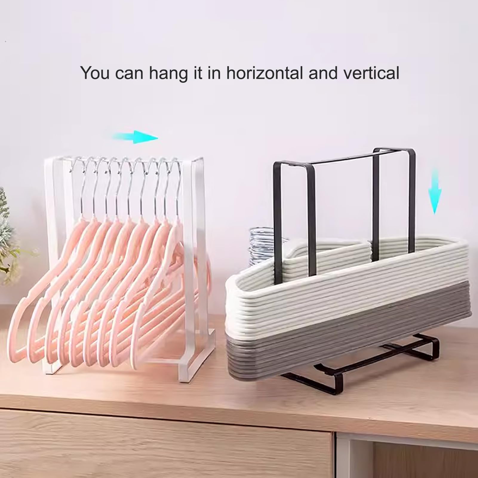 CINTRE,Black--Organisateur De Cintres Rotatifs Réglables, Support De