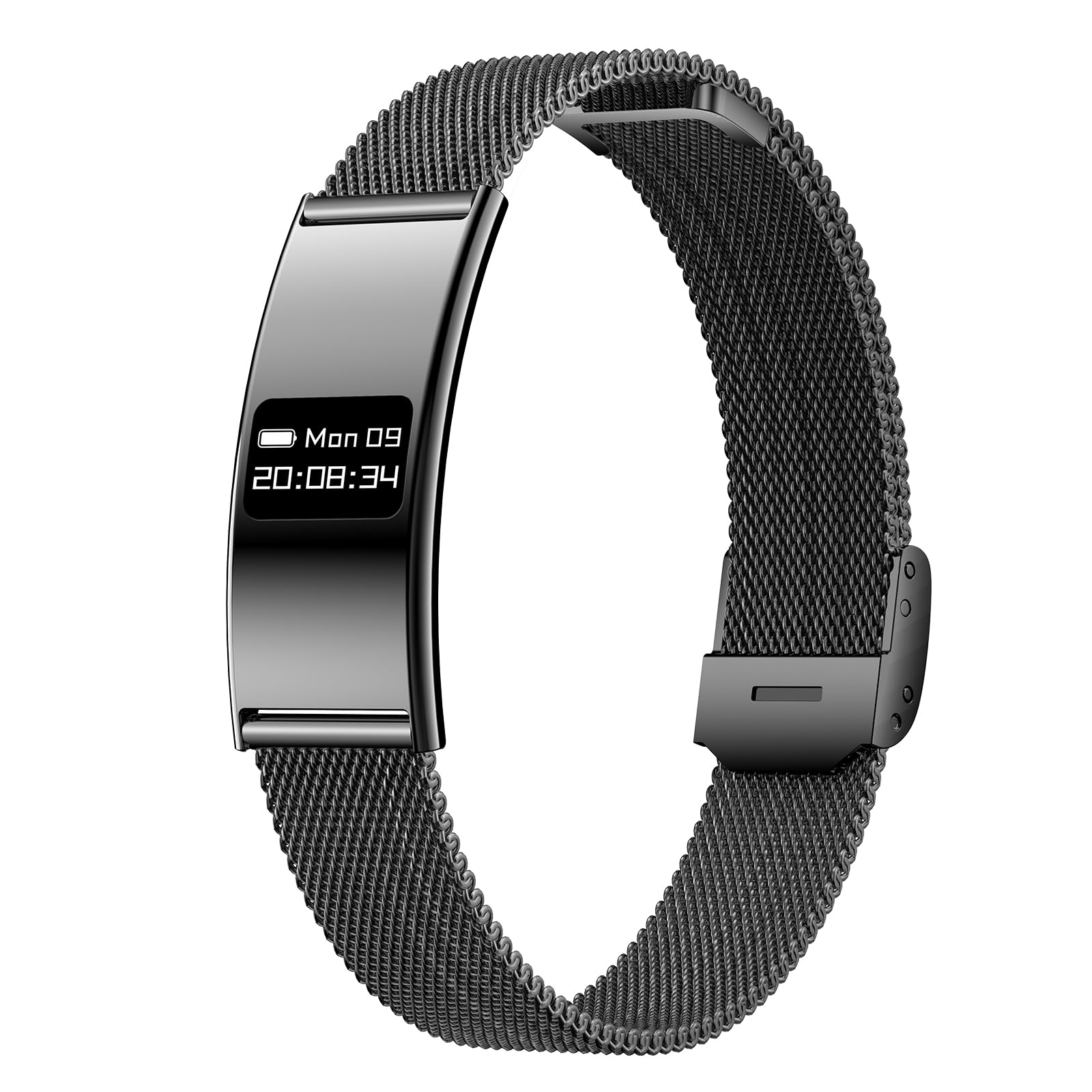 Rastreador de fitness ultrafino con 100 modos de ejercicio, resistencia al agua de 100 metros y monitoreo de salud para estilos de vida activos para correr, natación, ciclismo (negro)