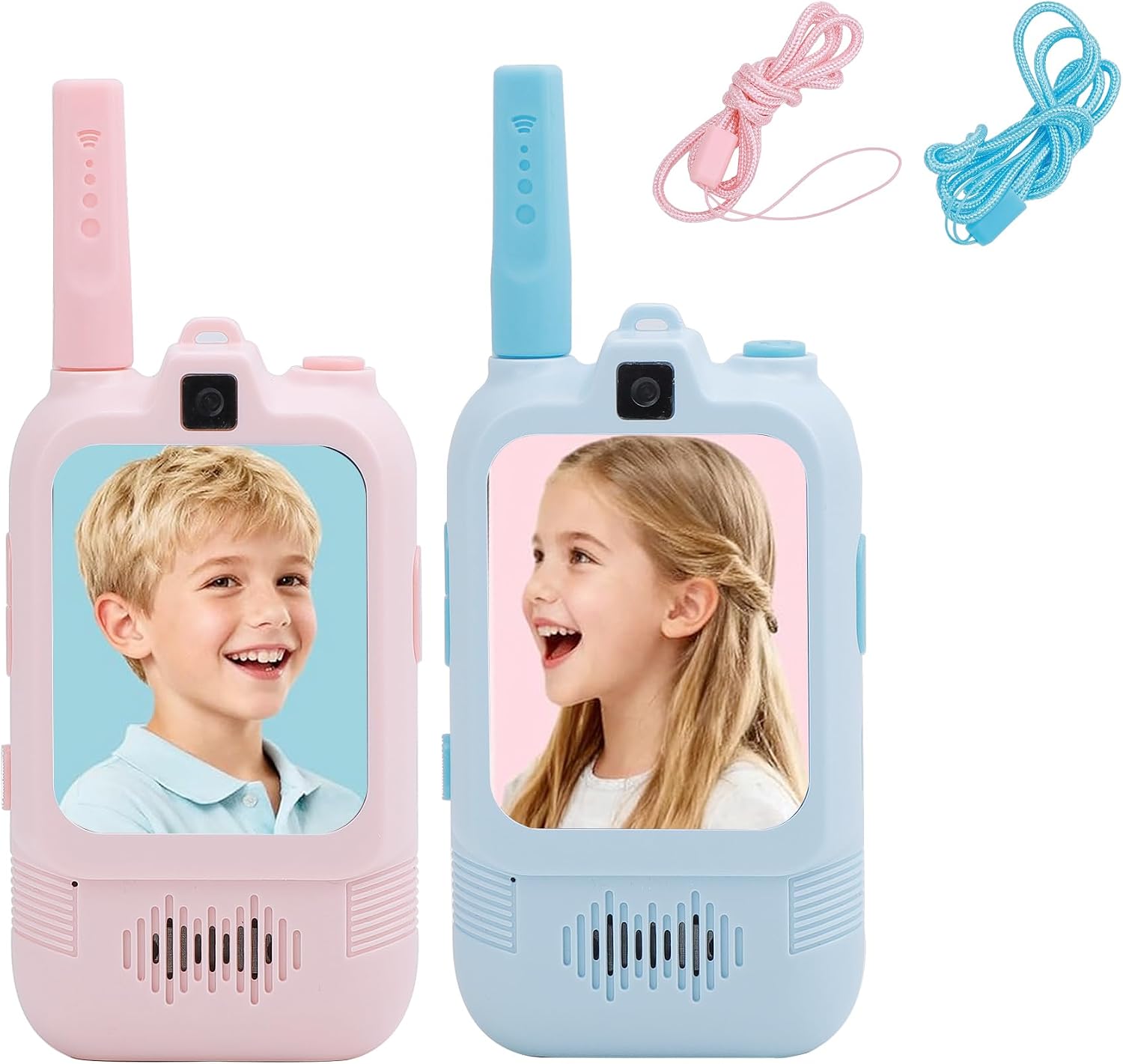 Video Walkie Talkies for Kids, Handheld 2 Pack Rechargeable Kids Video Walkie Talkies Toys with Dual Cameras and Screen for Indoor Play, Camping, Hiking,Boys & Girls Ages 3-12