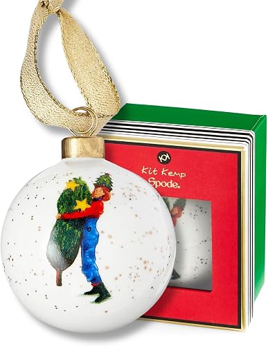Spode Kit Kemp Christmas Ornament - Doodles Branch Manager - Fine China Whimsica