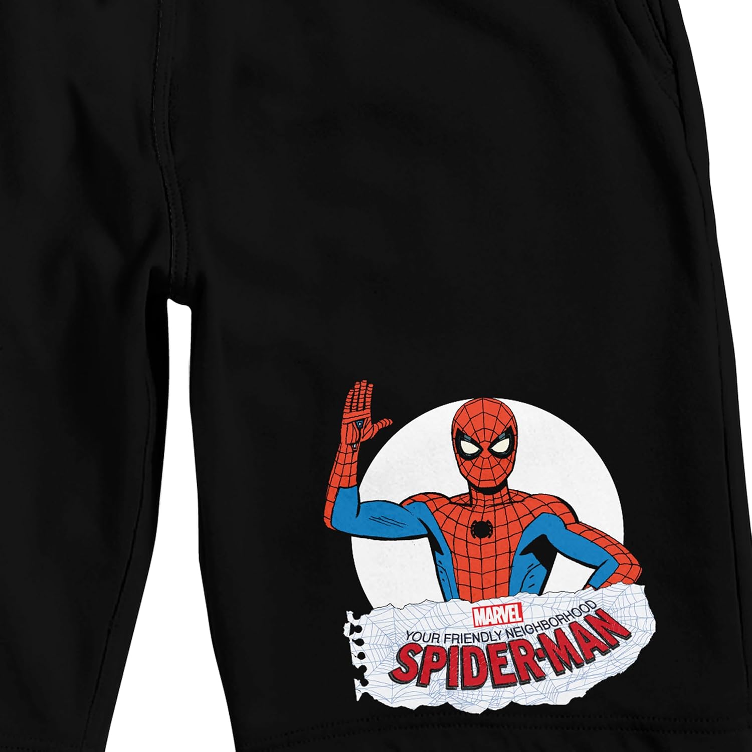 Your Friendly Neighborhood Spider-Man Men's Black Sleep Pajama Shorts