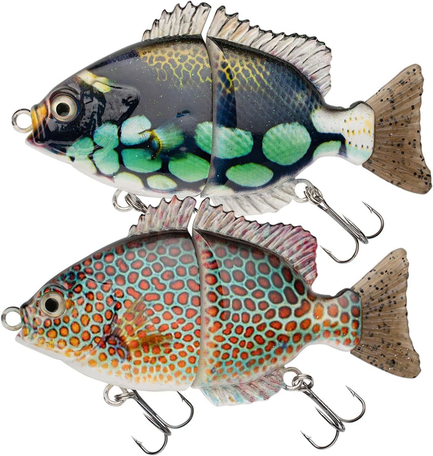 JOHNCOOMulti Jointed Swimbaits Kit Fishing Lures for Bass Trout Slow Sinking Freshwater Saltwater Lifelike Fishing Baits Box Gifts for Men