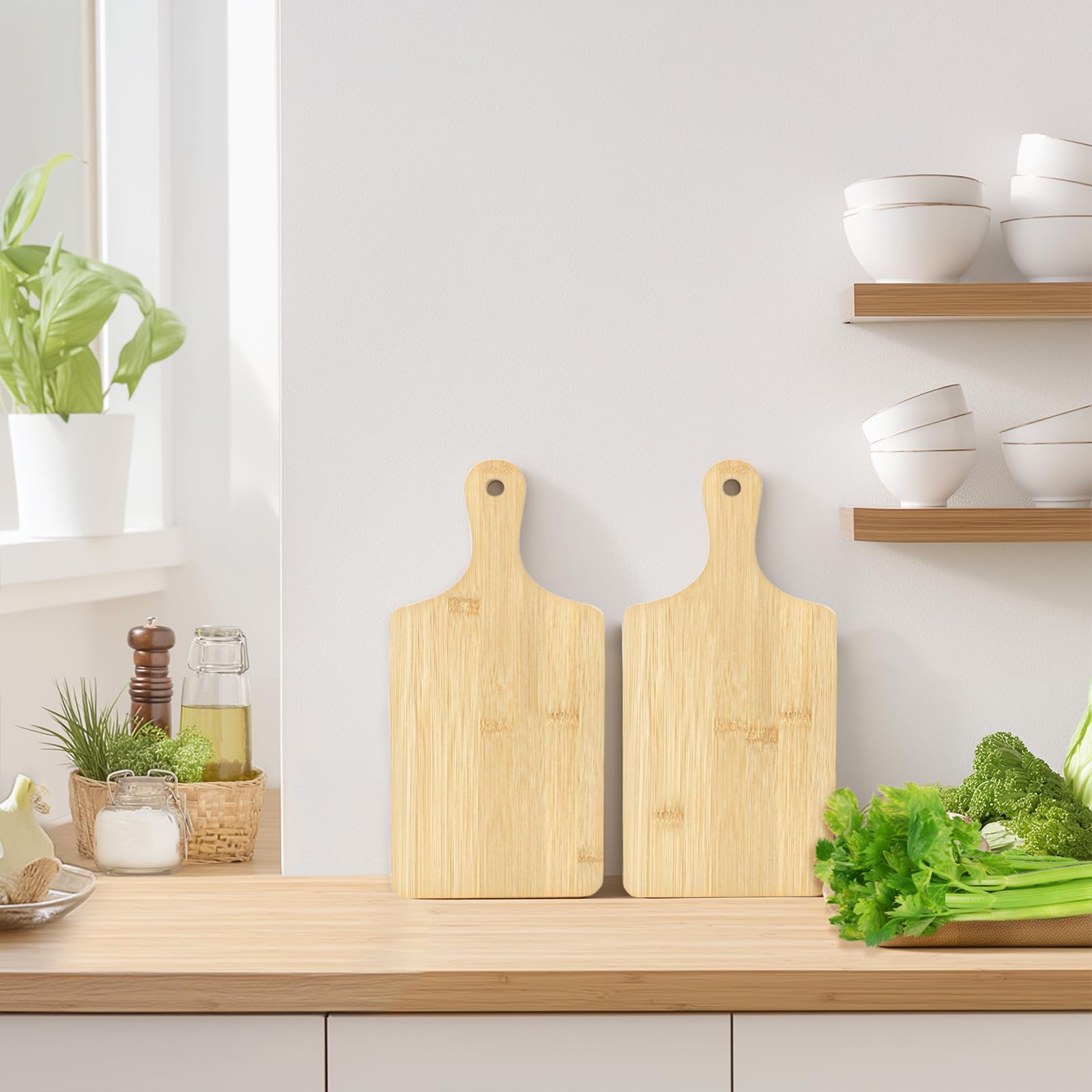 50 tablas de cortar de madera a granel, con grabado láser, con asa, tablas de charcutería para regalo personalizado del día de la madre, 11 x 5 pulgadas, bambú