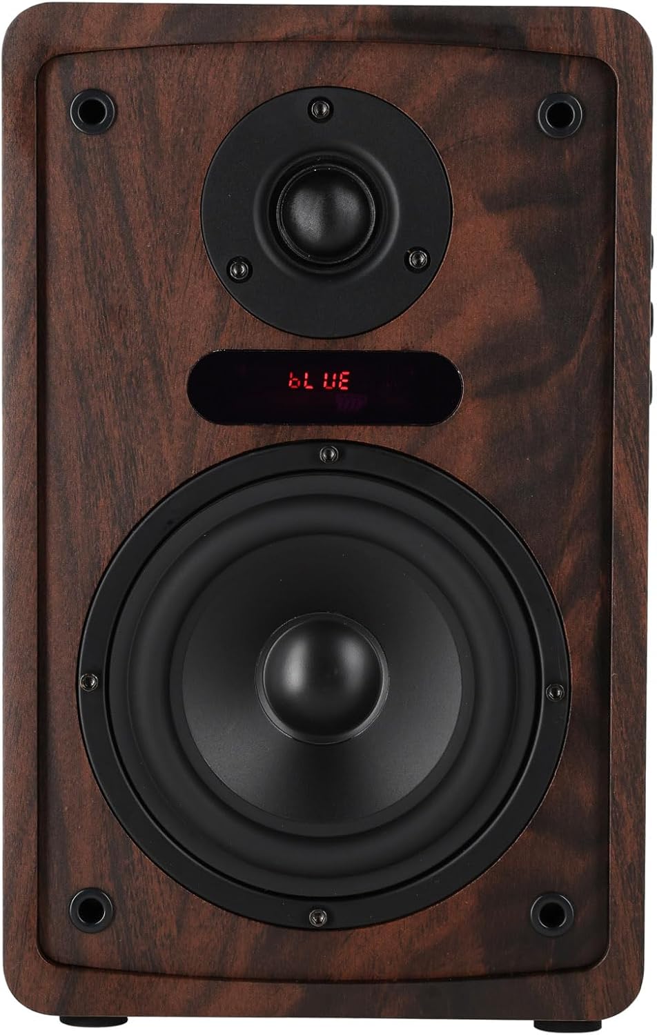 Rockville ELITE-5D Bluetooth Bookshelf Speakers – 800W, 5.25" Drivers, Optical & USB Inputs, Dual Mic Inputs, Dark Wood Finish