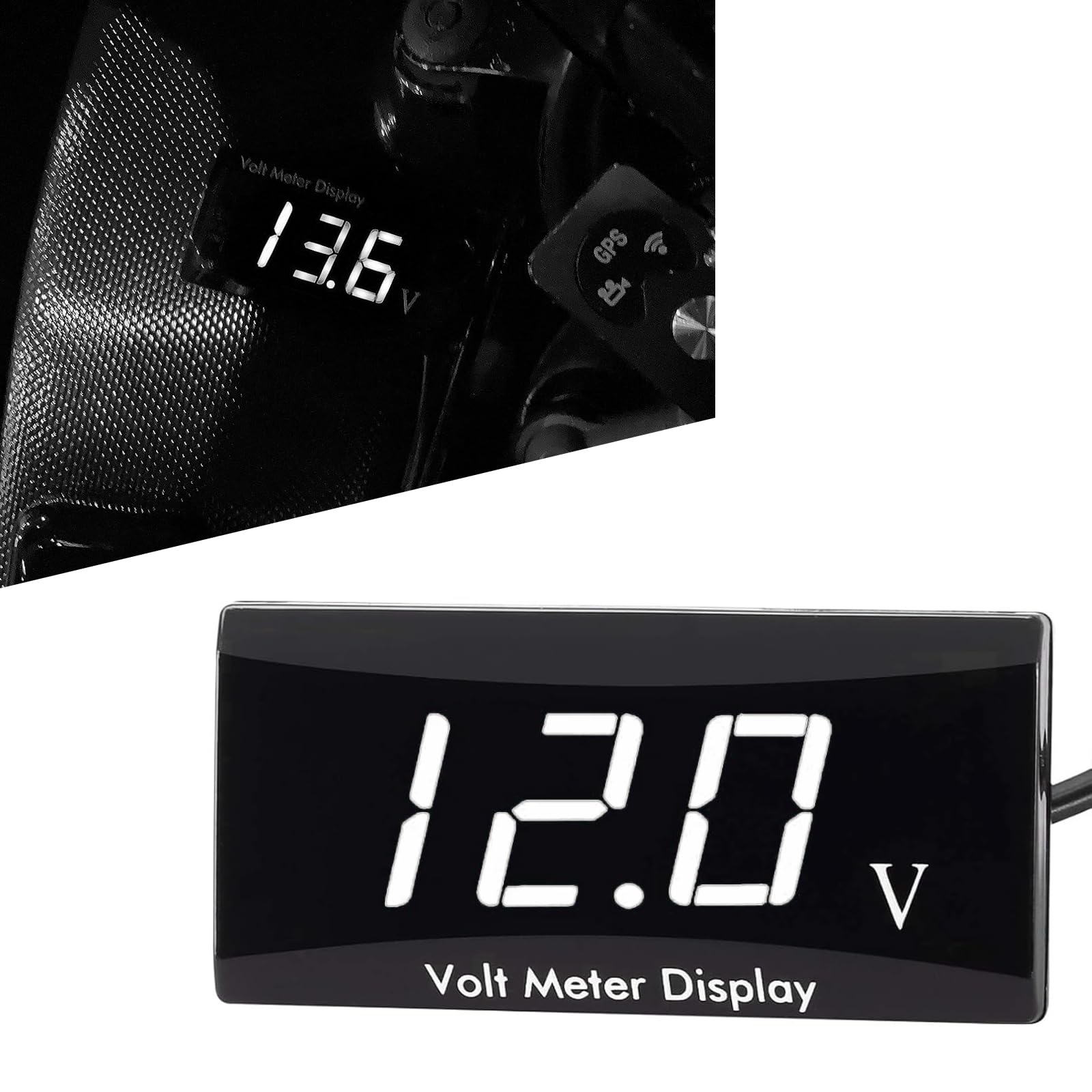 12V LED Digital Display Voltmeter Car Motorcycle Voltage Volt