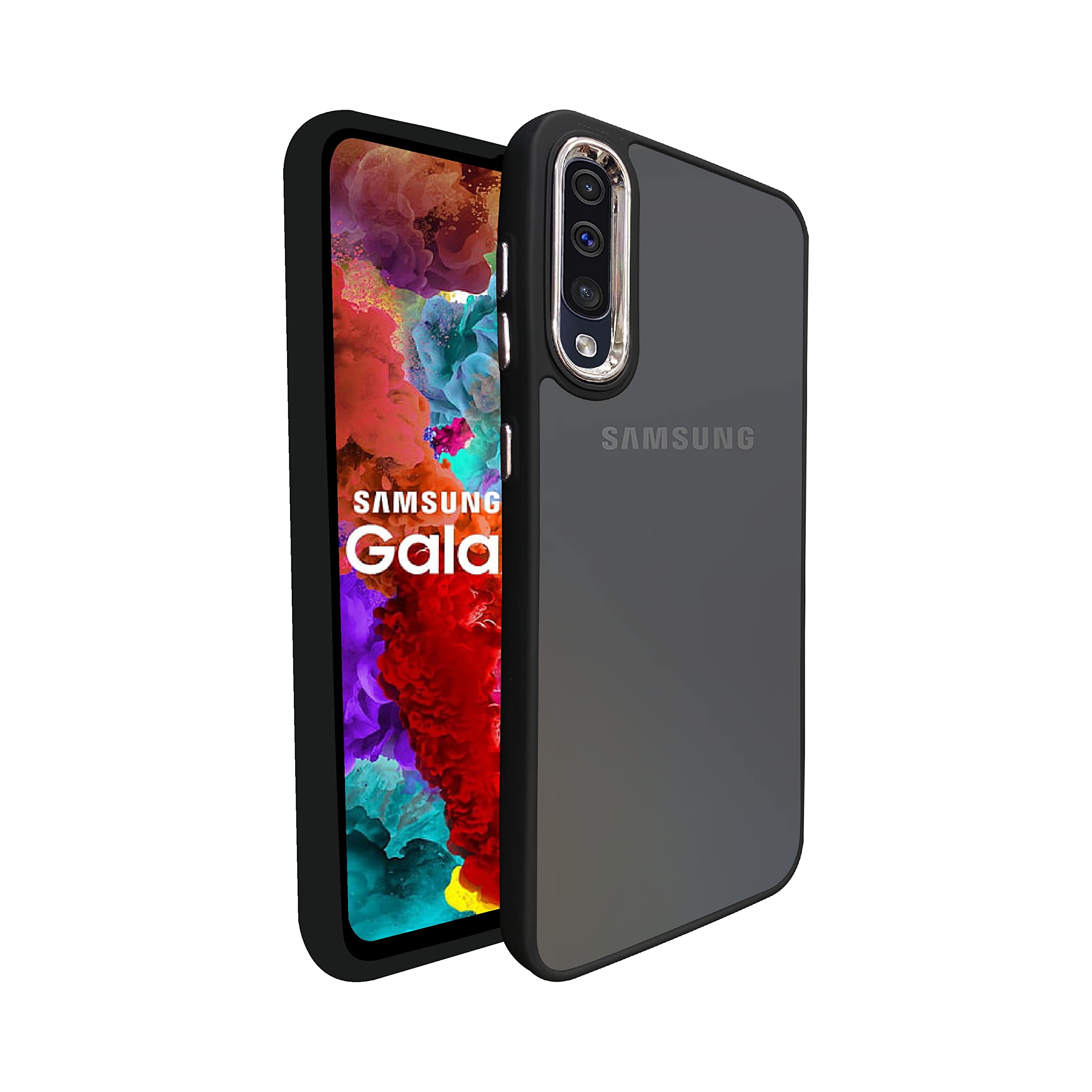 A rtistque Frosted Translucent Back Cover Case for Samsung Galaxy A50 || A50s || A30s | Electroplated Chrome Ring | Raised Camera Edges for Protection | Smooth Sides TPU - Black (B0BW3JRGGV) Amazon Price History, Amazon Price Tracker