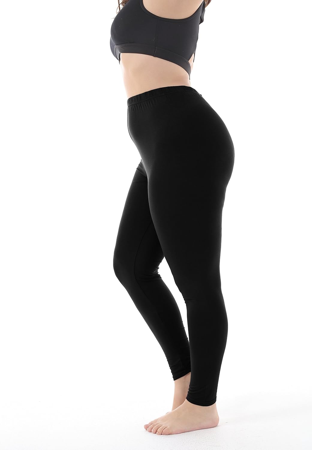 ZERDOCEAN Women's Plus Size Modal Lightweight Full Length Leggings at  Women’s Clothing store