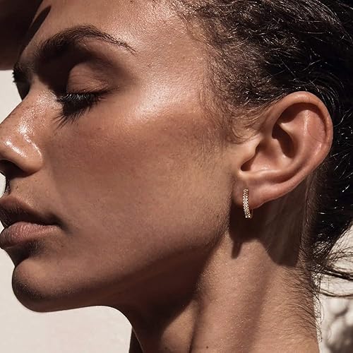 Miniatura 3 de MYEARS Women Huggie Earrings Gold Hoop 14K Gold Filled Small Simple Hypoallergenic Everyday Jewelry