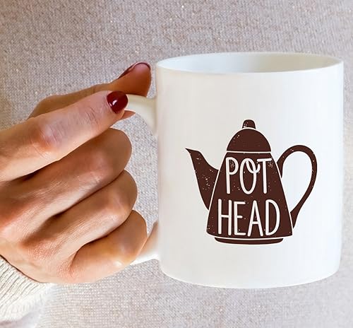 Miniatura 6 de Retreez Taza divertida Pot Head, Weed - Tazas de café de cerámica de 11 onzas Divertido, sarcasmo, sarcástico, motivacional, regalos de cumpleaños