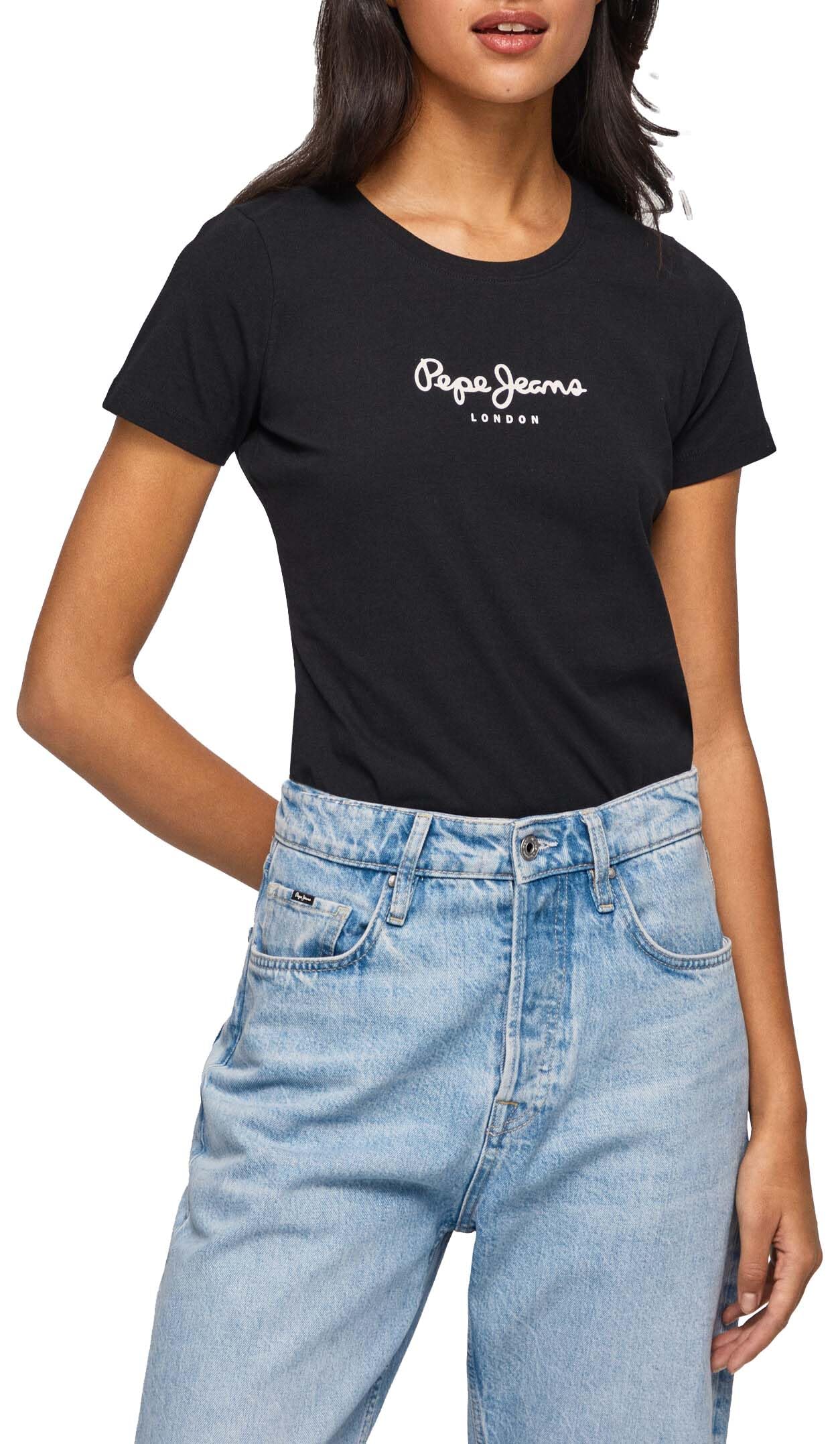 PEPE JEANS New Virginia Ss N T-Shirt M Black