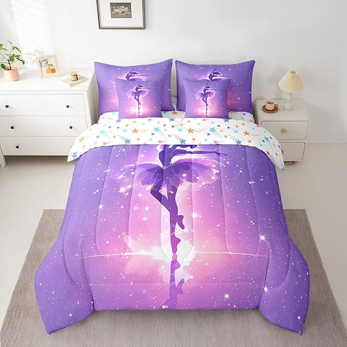 Feelyou Kids Ballet Dancer Bed in A Bag Twin Size for Boys Girls
