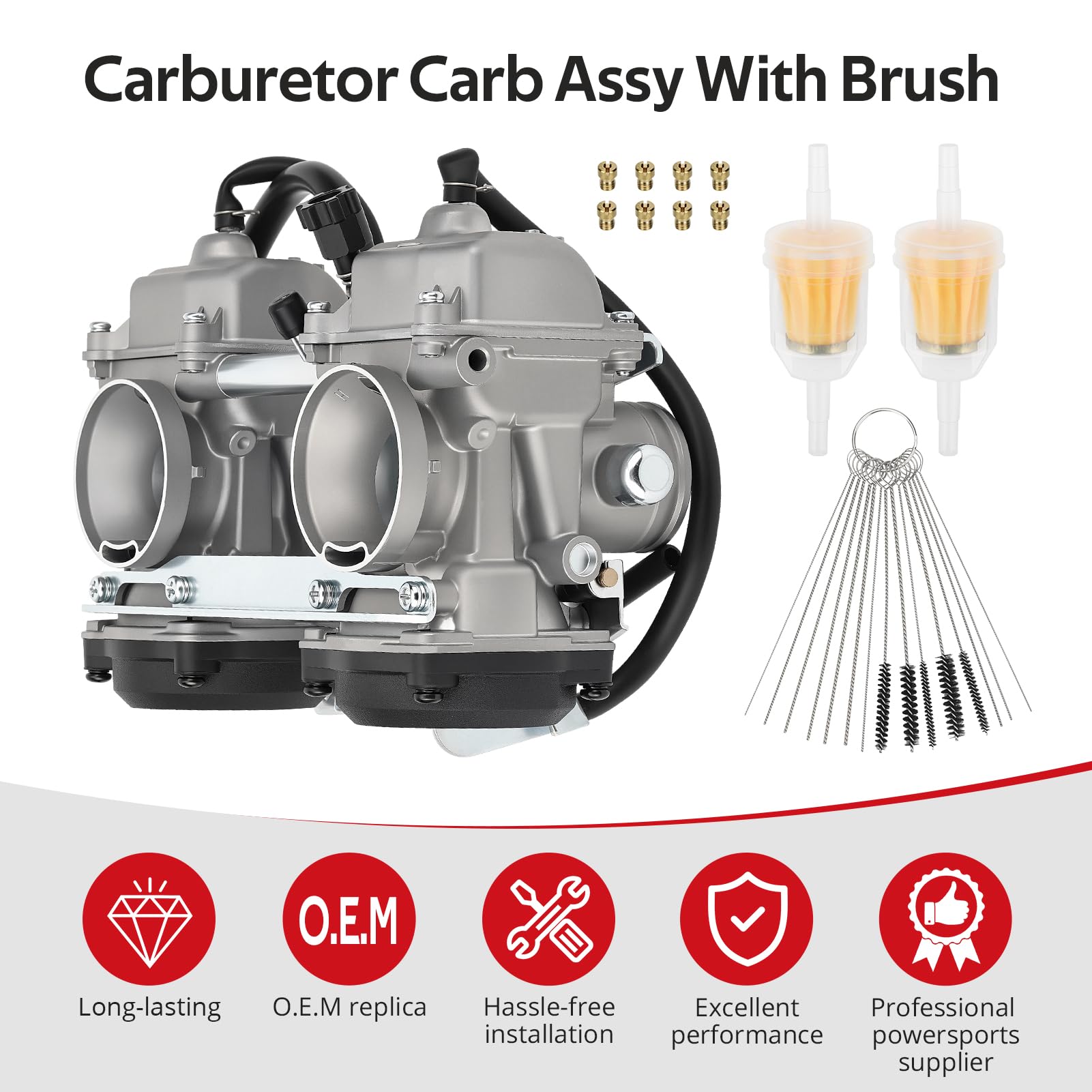 Amazon.com: JAVIK Carburetor Carb Assy With Clean Brushes For
