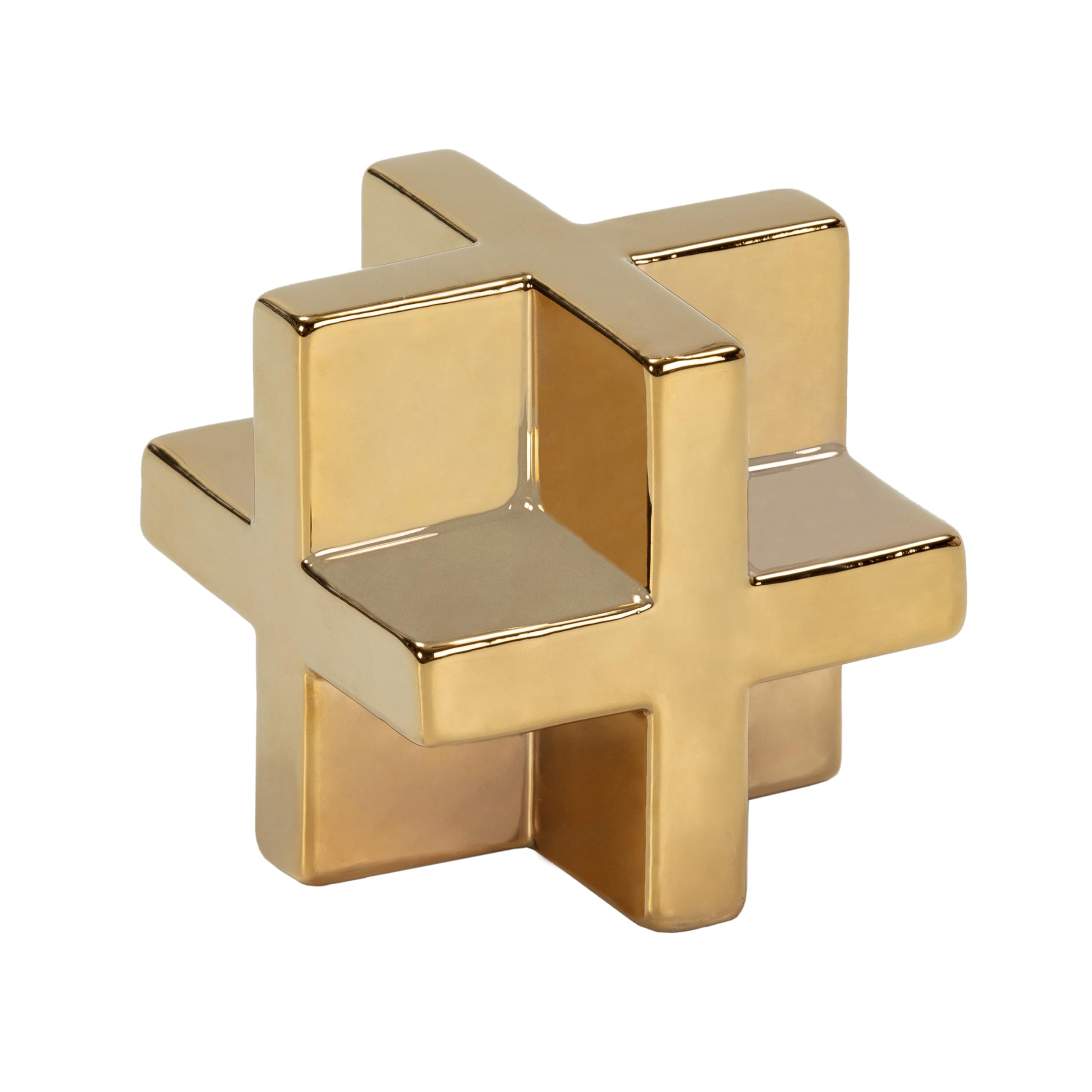 Figura 10x10x10 ceramica dorado AlexandreHouse pour illuminer un meuble sombre