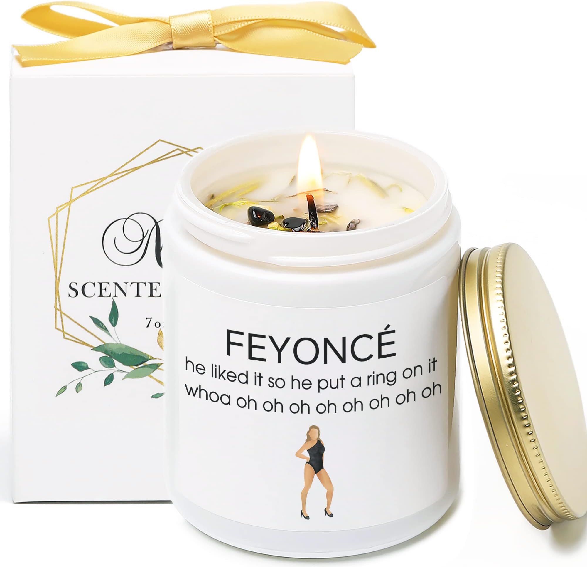 Funny Feyonce Scented Soy Candle - Unique Engagement Gifts for Her, Bridal Shower & Bachelorette Party Favors - Funny Fiance Presents, Wedding Humor Decor - 7oz Lavender