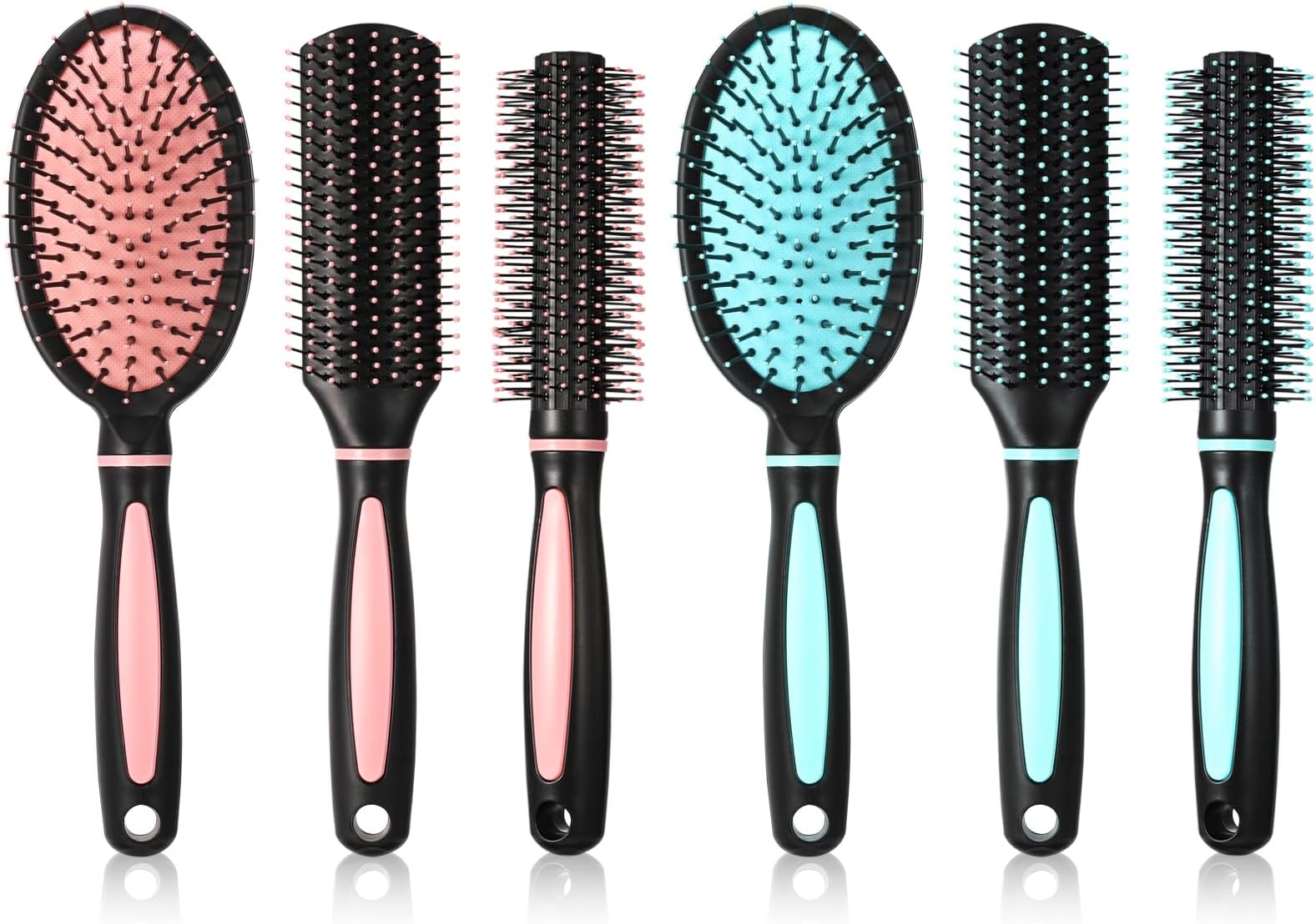 6 Packs Hair Brush Set, Paddle Brush for Women, Wet Detangling Brush, Anti-Static Curly Hair Brush for Home Salon Supplies