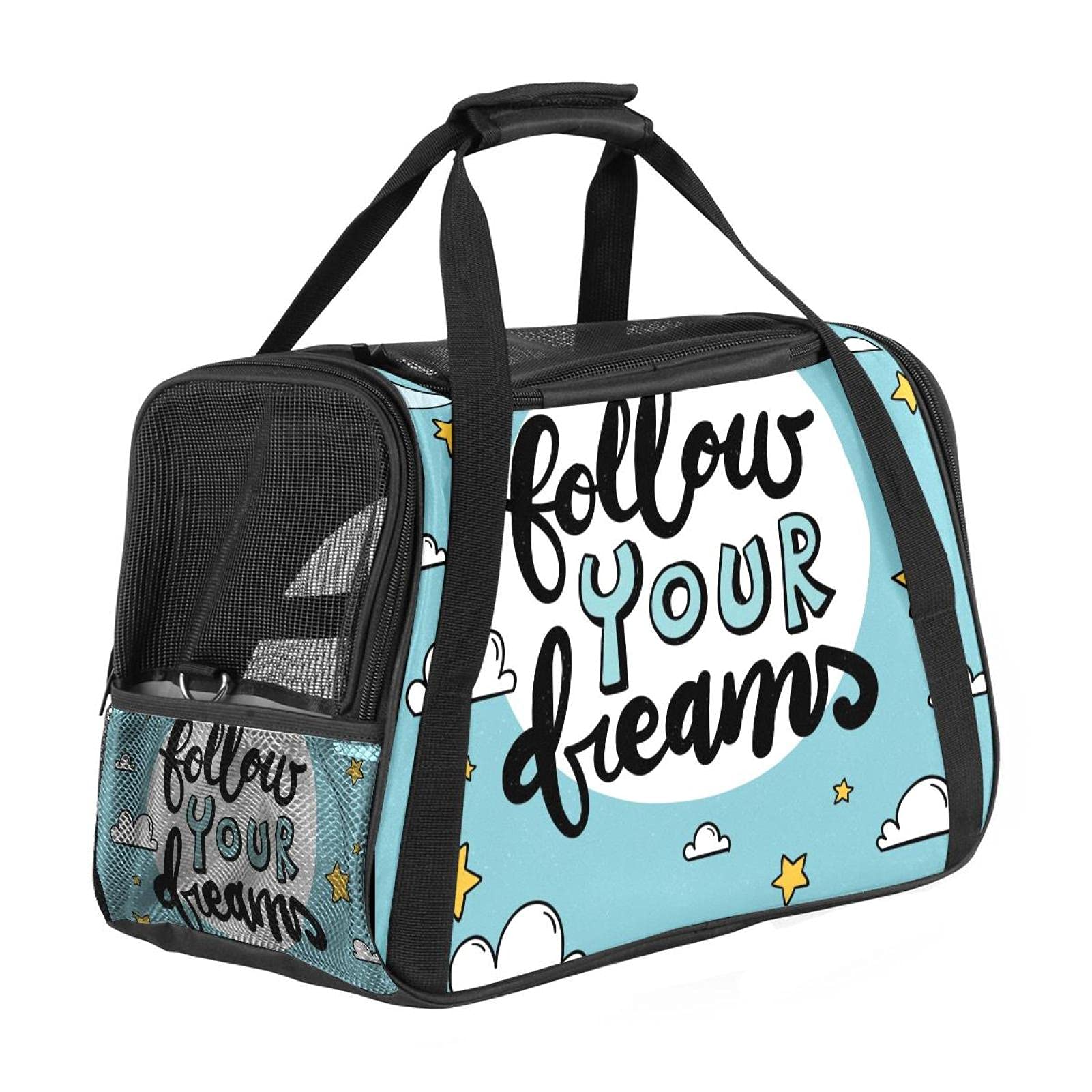 Sac de transport pour animal domestique chic Follow Your Dream