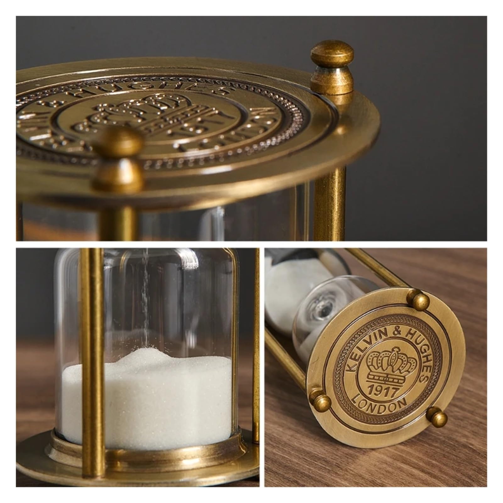 Sanduhr-Timer aus Metall und Glas