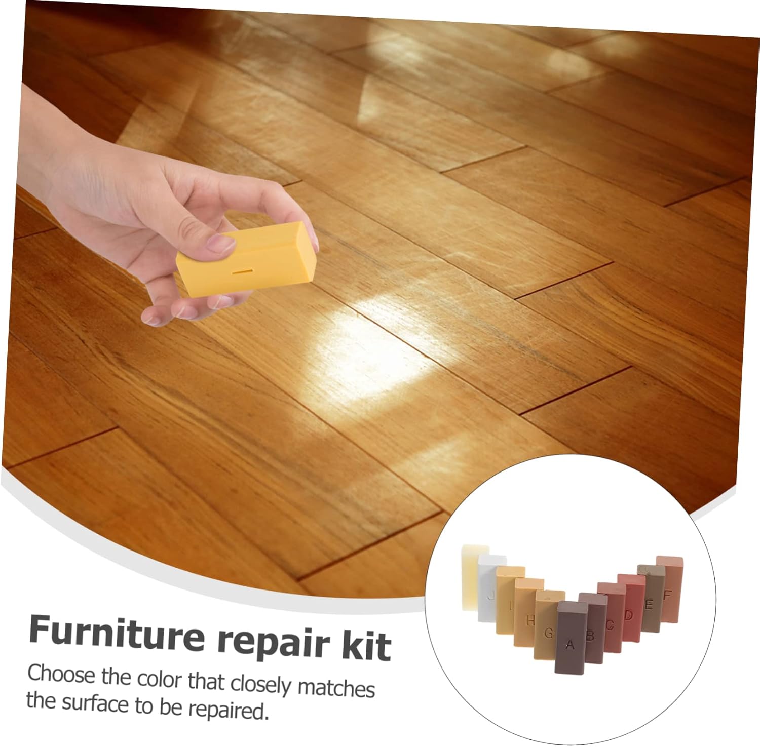 3sets Laminate Floor Repair Kit Colors Wax Blocks for Laminate and Wood Surfaces Easy DIY Scratch and Damage Filler for Tables Cabinets and Floors