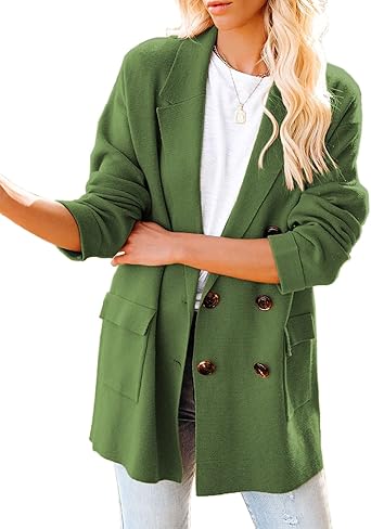 green knit blazer