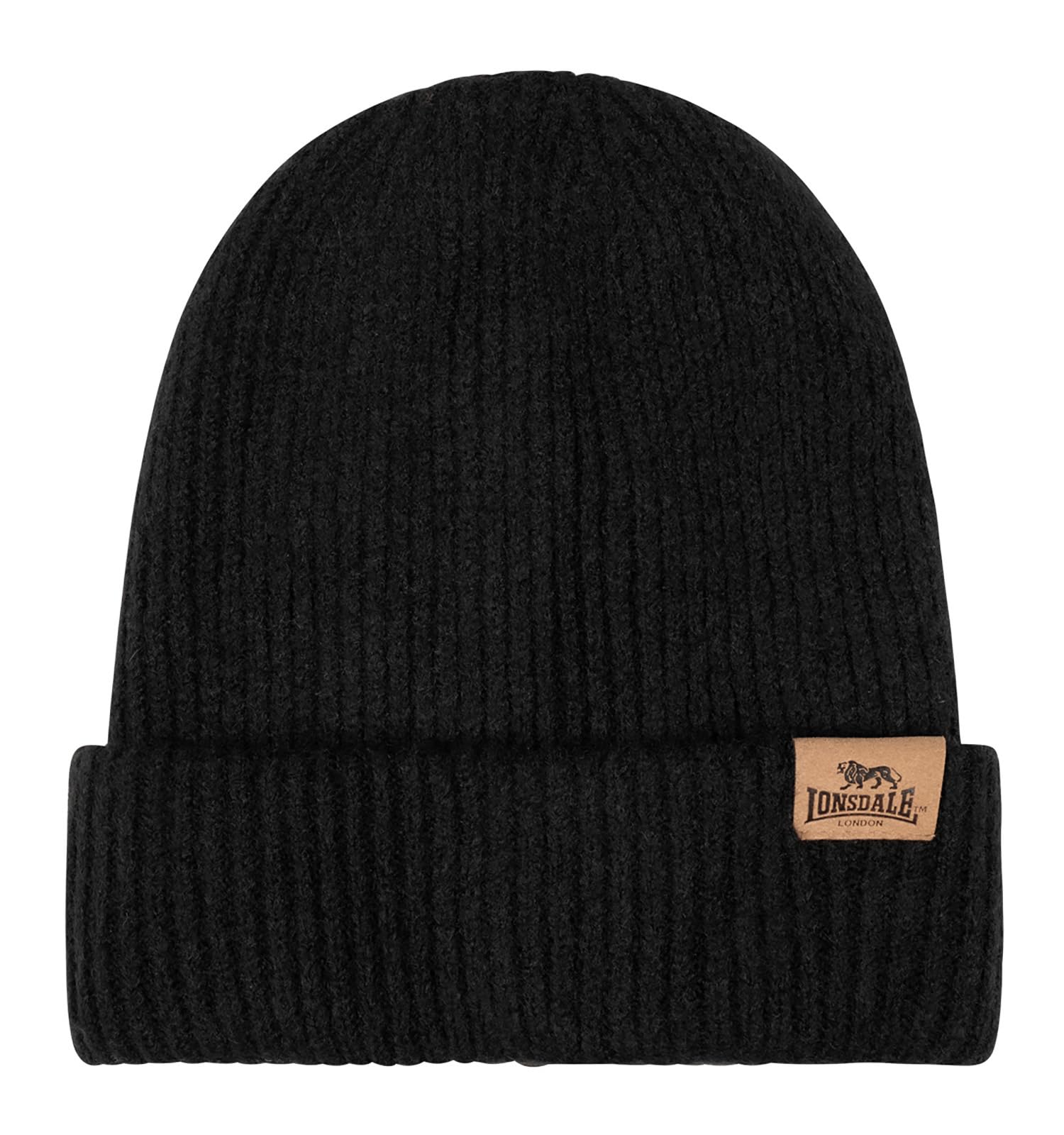 Lonsdale Bridport Beanie Hat, Black, One Size