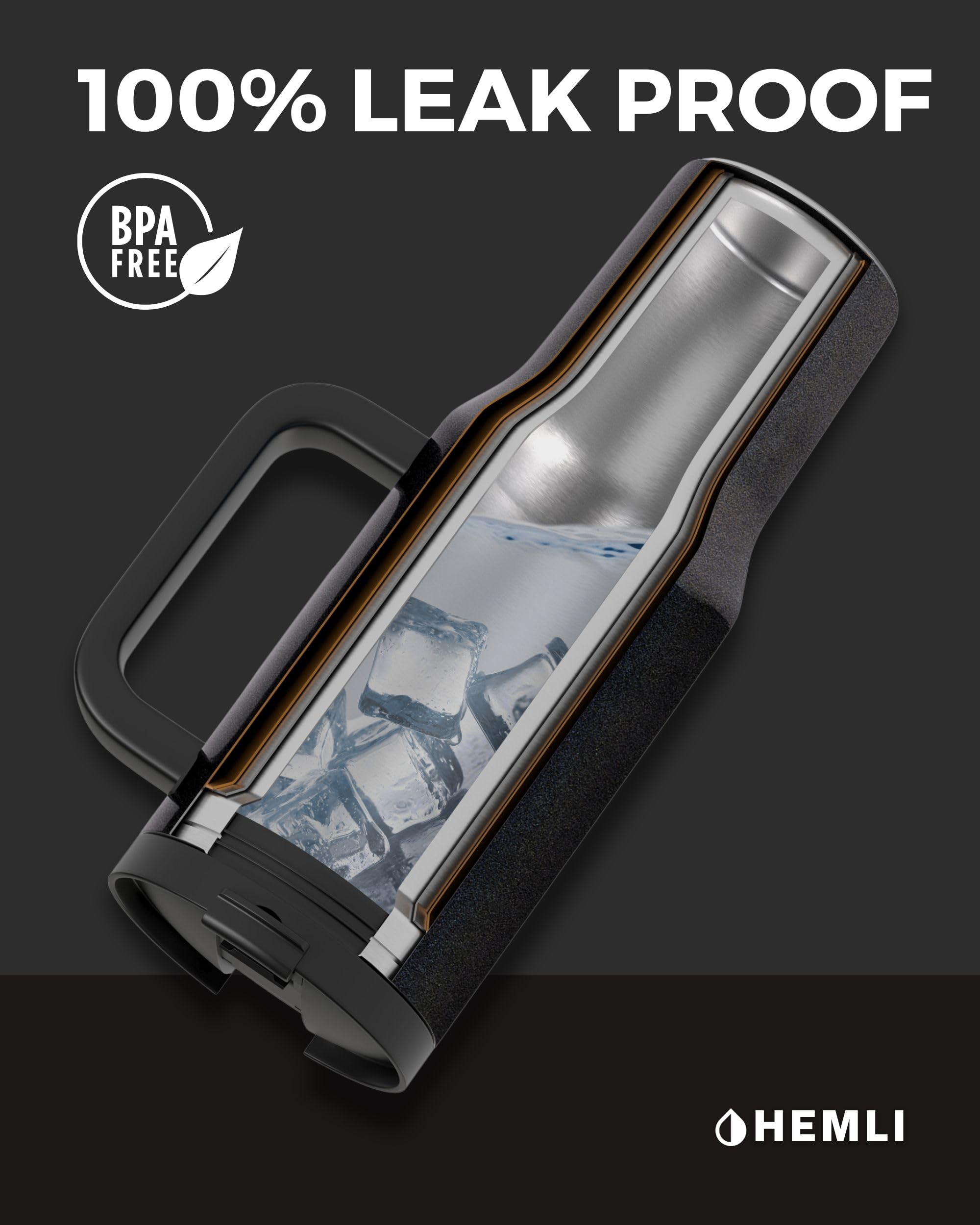 Gobelet à Paille De 1200 Ml Avec Bouchon à Rabat Avec Poignée Pour Porte- Gobelet De Voiture, Gobelet à Eau Anti-fuite, En Acier Inoxydable 304 – Bouteille D'eau De Voyage (Rose Powder