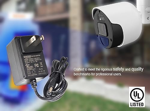 Miniatura 6 de Listado UL Cargador adaptador universal de CA de 12 V 1 A, cable de fuente de alimentación regulado de 12 voltios 1000 mA para cámara de seguridad