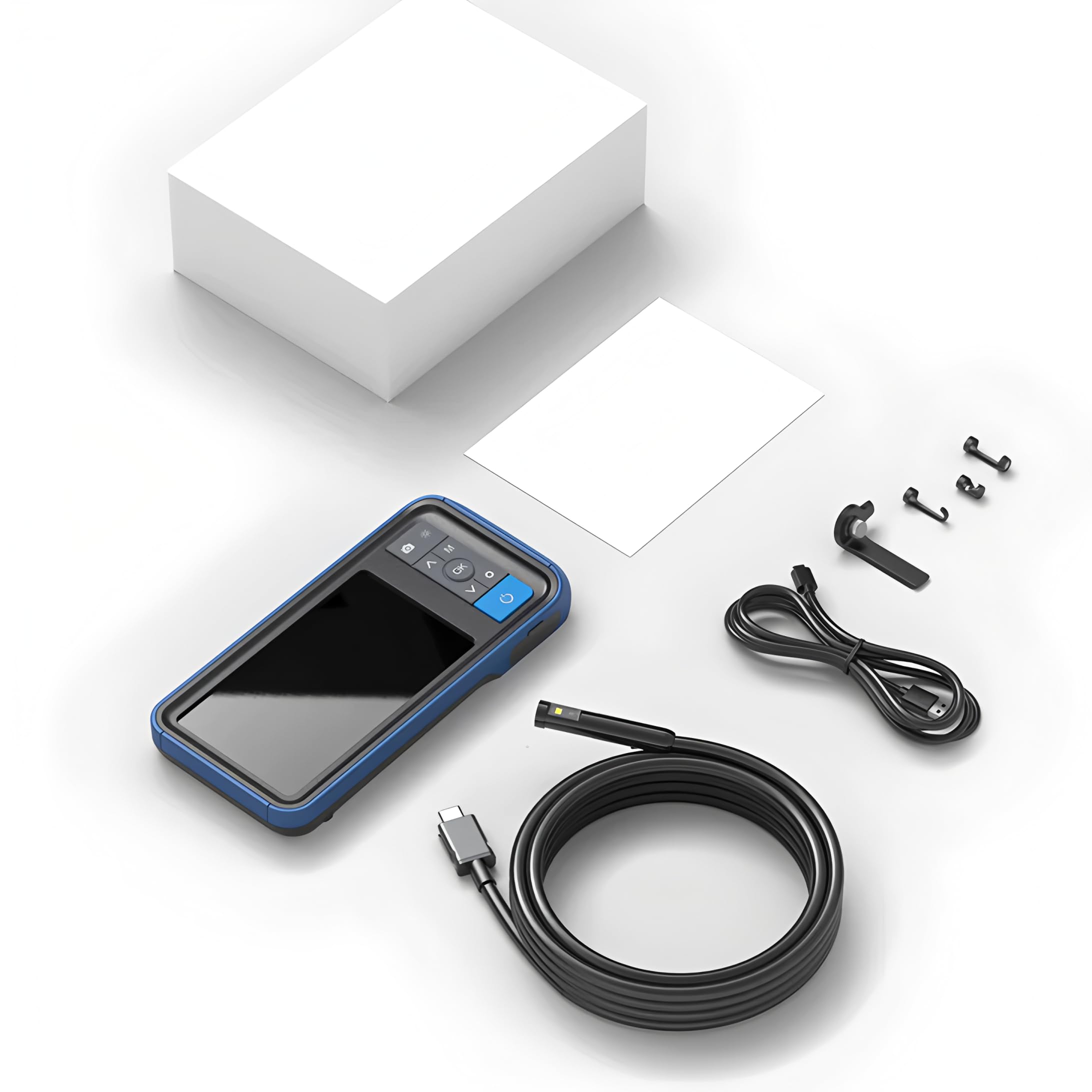 Borescopes endoscopes MS450 inspect camera Single & Dual Lens Industrial Endoscope 1080P 4.5” LCD Pipe Sewer Inspection Camera Waterproof Snake Camera with 6 LED (Dual Lens-8mm-5M)