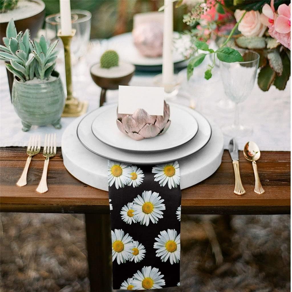 Schwarz Serviette Tuch Set Hochzeit Partei Serviette Taschentuch Restaurant Lieferungen Weihnachten Servietten (Color : 8pcs, Size : 50x50cm) (6pcs 50x50cm)