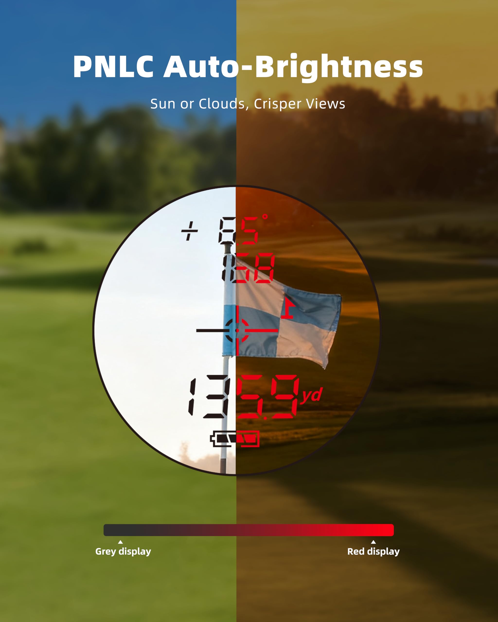 DORMIE T200 Golf Entfernungsmesser mit Steigung, 1000 Yards zum auflasern Von golffenstern, Mit PNLC-Display, 7-facher Vergrößerung und Gehäuse aus Aluminiumlegierung
