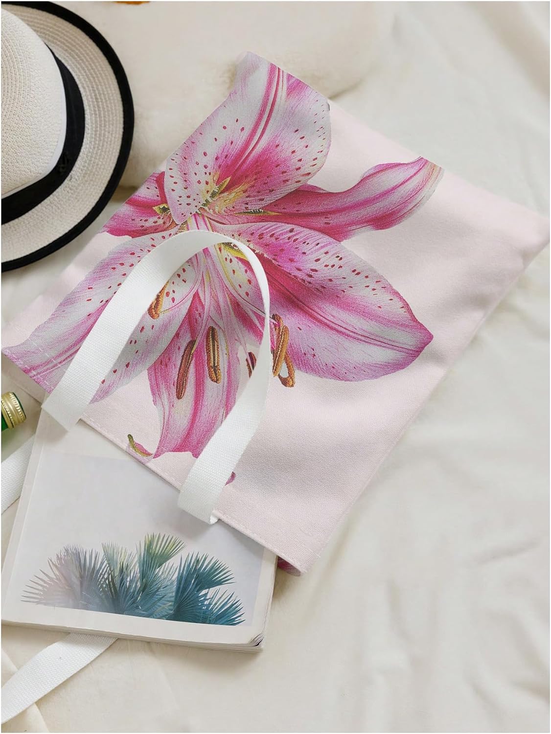 Floerns Women's Floral Travel Shopping Shoulder Bag Summer Beach Canvas Tote Bags - Image 3