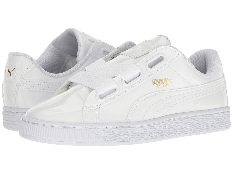 

PUMA Basket Heart Patent (Puma White/Puma White) Women's Shoes