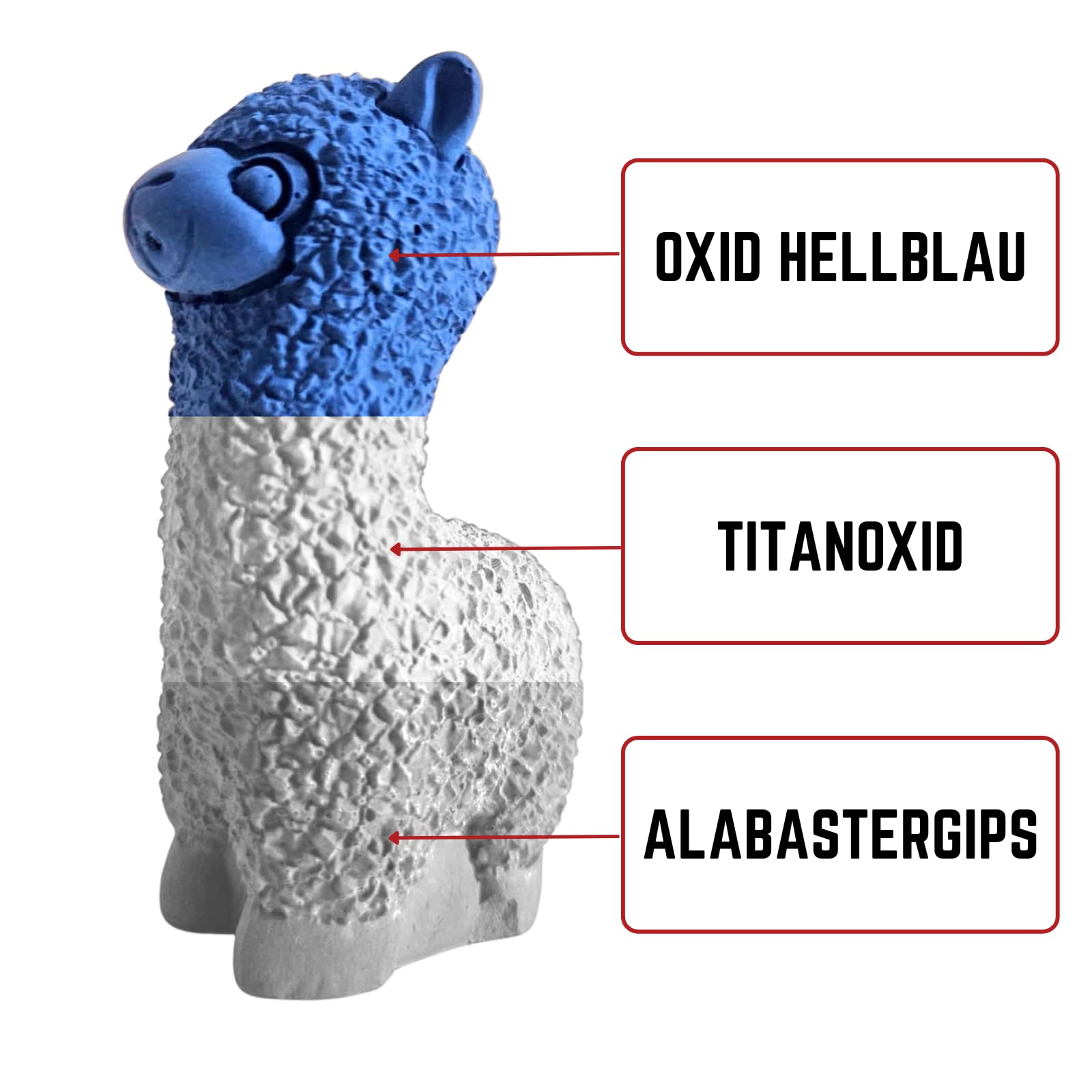 Pigmento de color TFC Óxido Azul Claro – Polvo de pigmento de alta cobertura para masas de moldeo en relieve como Xyrarock, yeso, resina epoxi y hormigón, Mate, Resistente a la luz y resistente a la