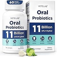 Vista 1 de Probióticos orales para el mal aliento bucal, 11 mil millones de UFC probióticos masticables para dientes y encías, boca seca, restauración