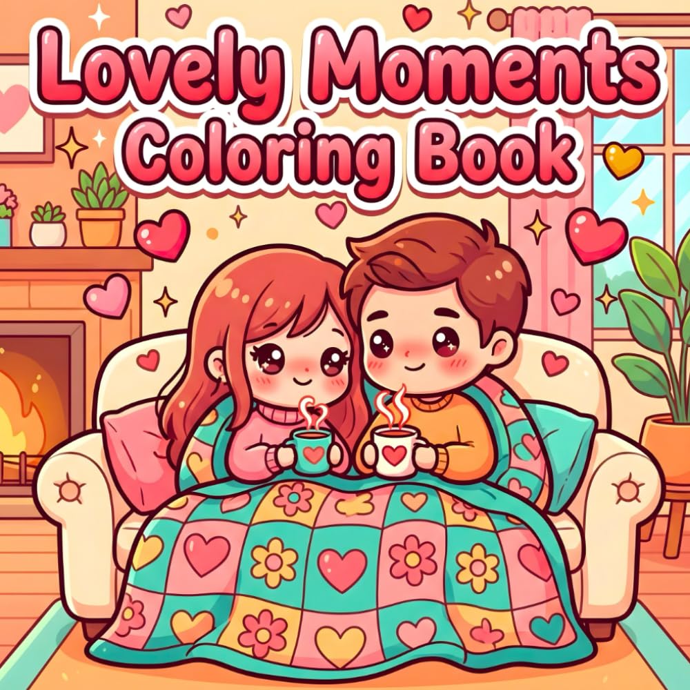 Lovely Moments: Coloring Book +40 Designs , Kawaii style | Designed for Adults and Kids | Stress Relieving