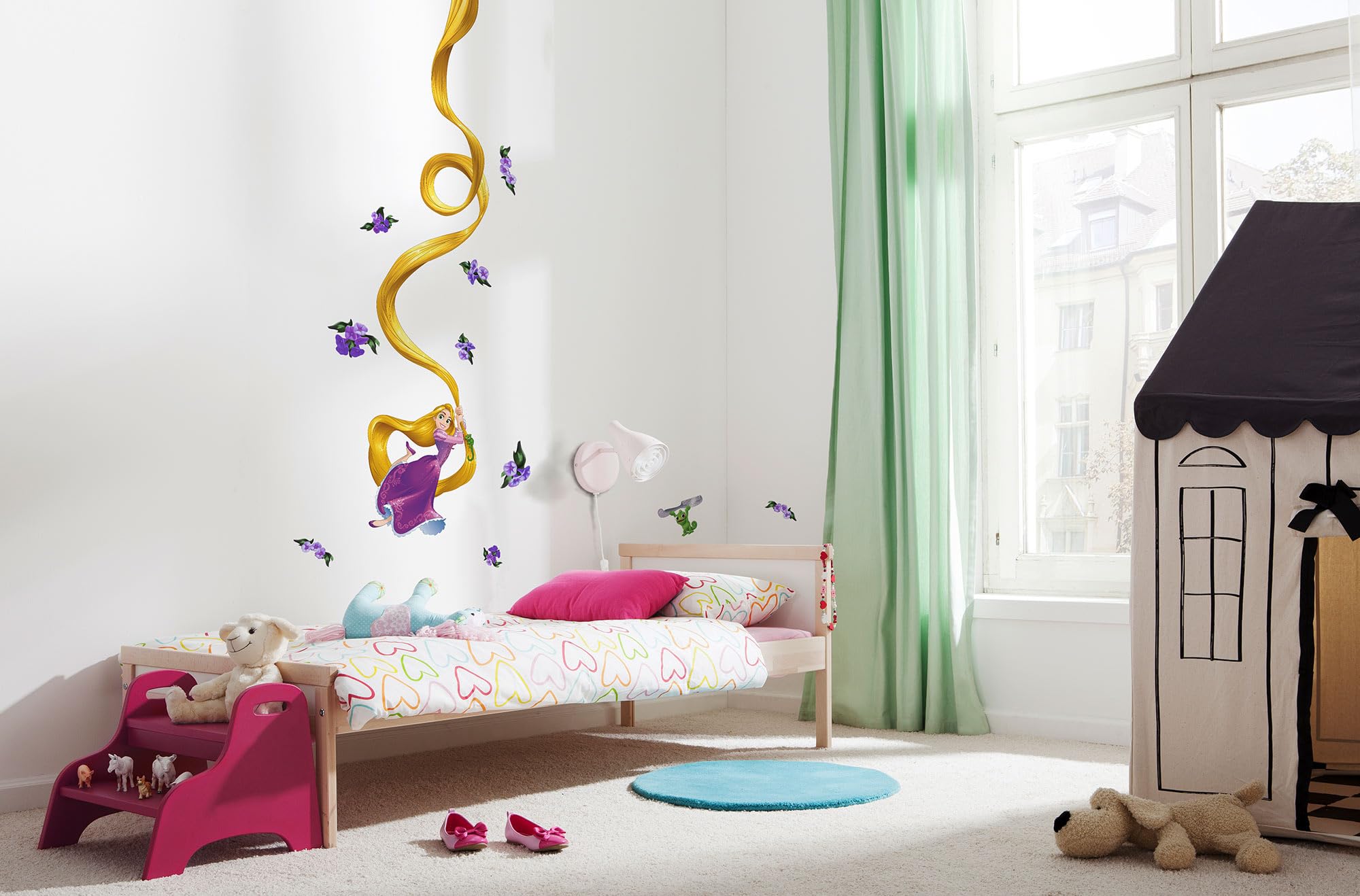 Wandtattoo - Rapunzel - Größe 100 x 70 cm - Komar, Kinderzimmer, Wandaufkleber, Wanddekoration, Wandsticker