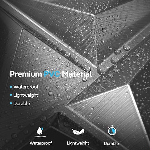 Miniatura 7 de STICKGOO Paneles de pared 3D, paquete de 33 paneles de pared de diamante rayo para decoración de pared interior, paneles de pared de PVC para sala