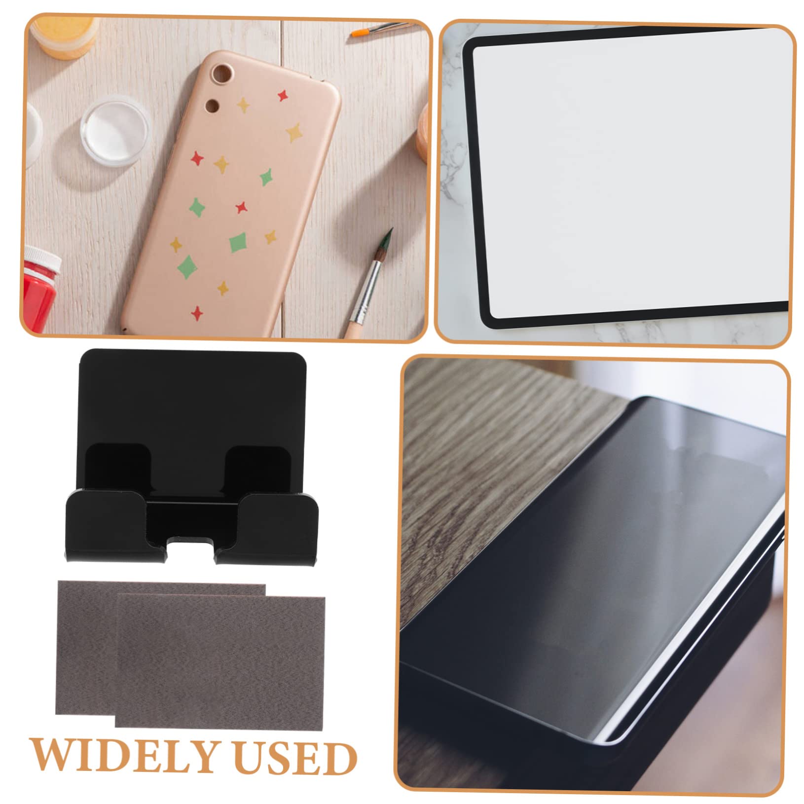 UKCOCO 4piezas Soporte Adhesivo para Teléfono Móvil Montado Pared Estante De Carga Práctico para Hogar y Oficina Diseño Multifuncional y Ahorro De Espacio