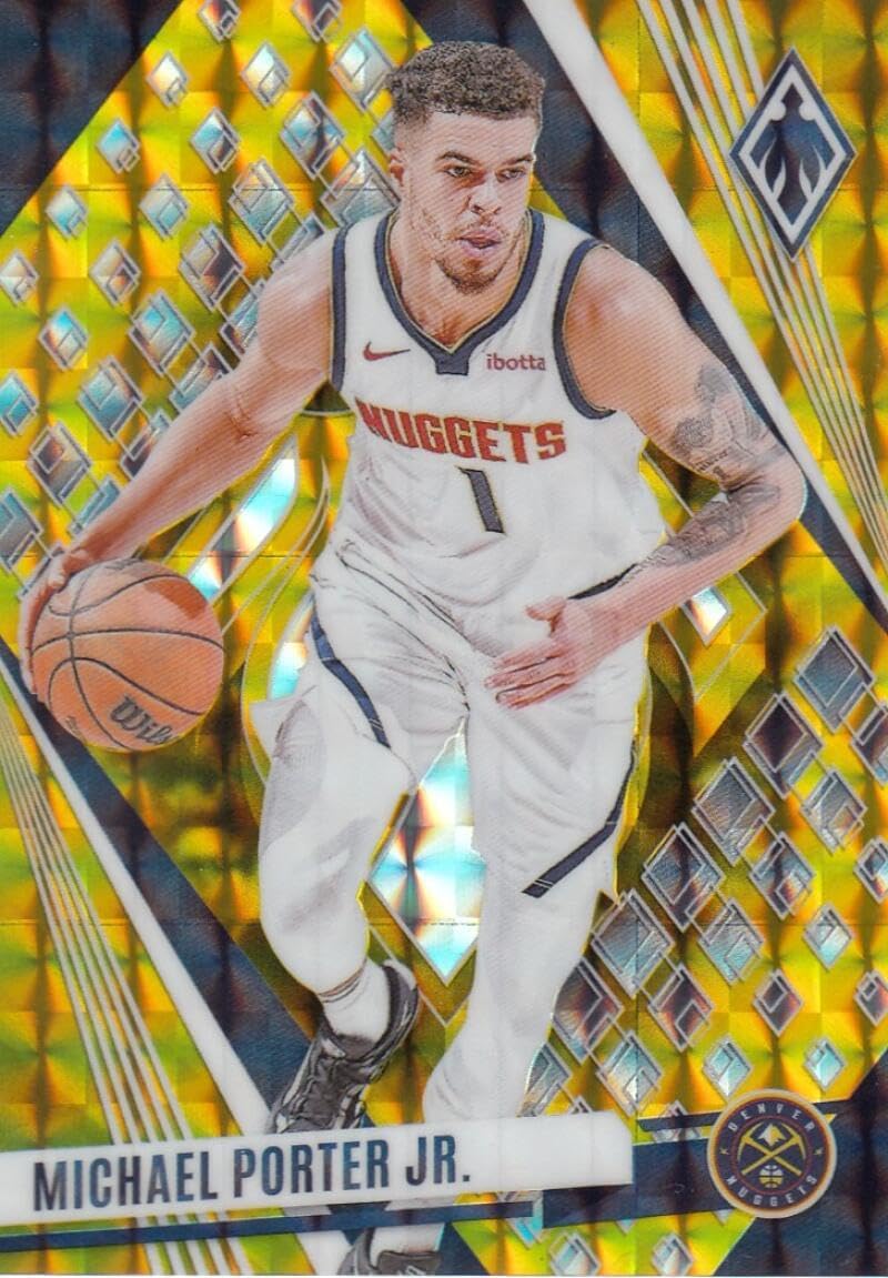 Basketball Trading Card 2023-24 Panini Phoenix Phoenix Gold #67 Michael Porter Jr. NM Near Mint 1/10 Nuggets Jersey Number Match