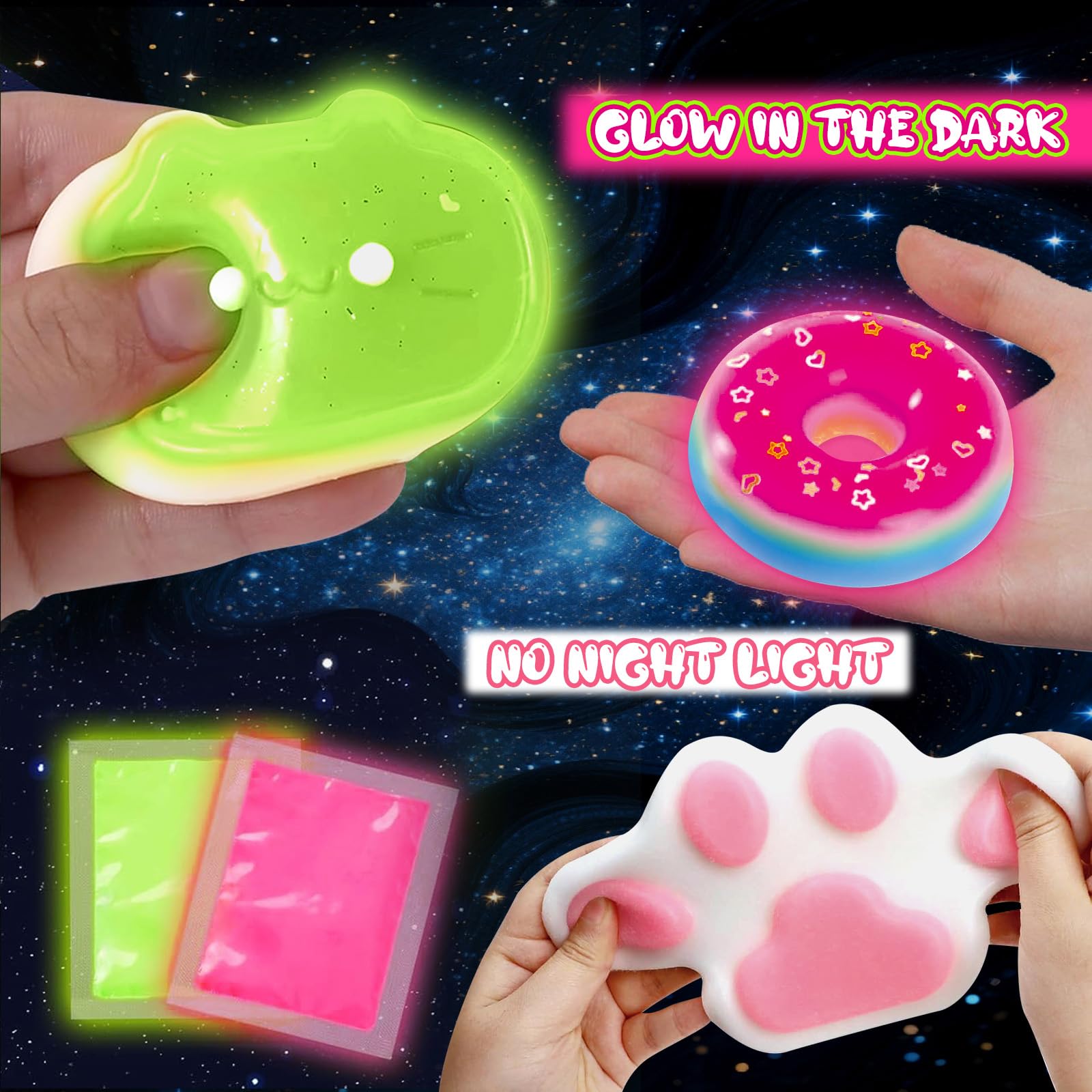 Kit de fabrication à squishy - 500 ml - En silicone liquide - Rapport 1:1 - Cadeau créatif avec forme, gant, verre doseur, bâtonnets en bois B