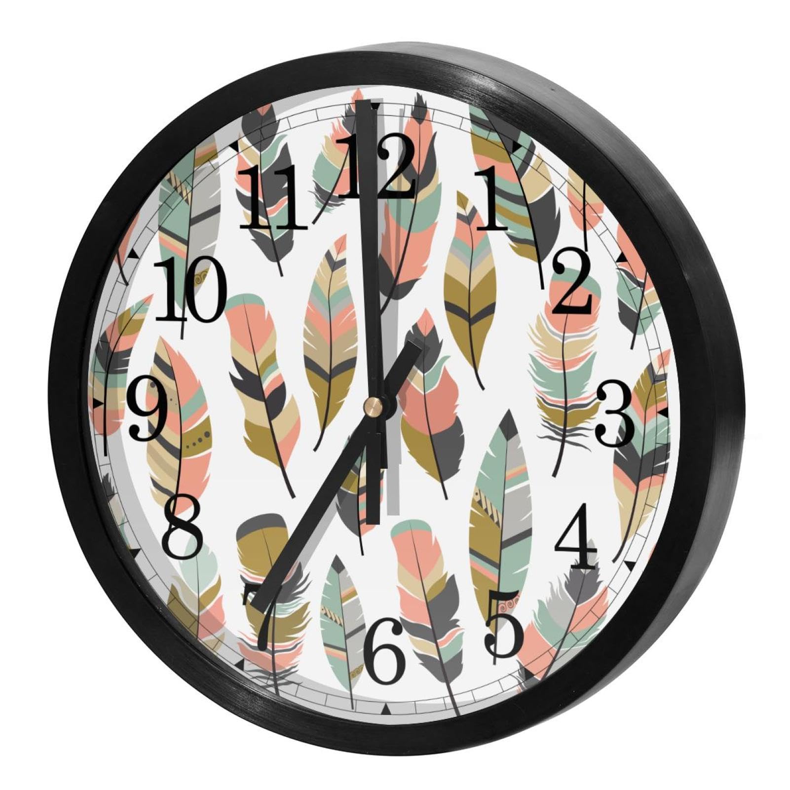 Horloge murale silencieuse ronde pour décorer le salon et la cuisine